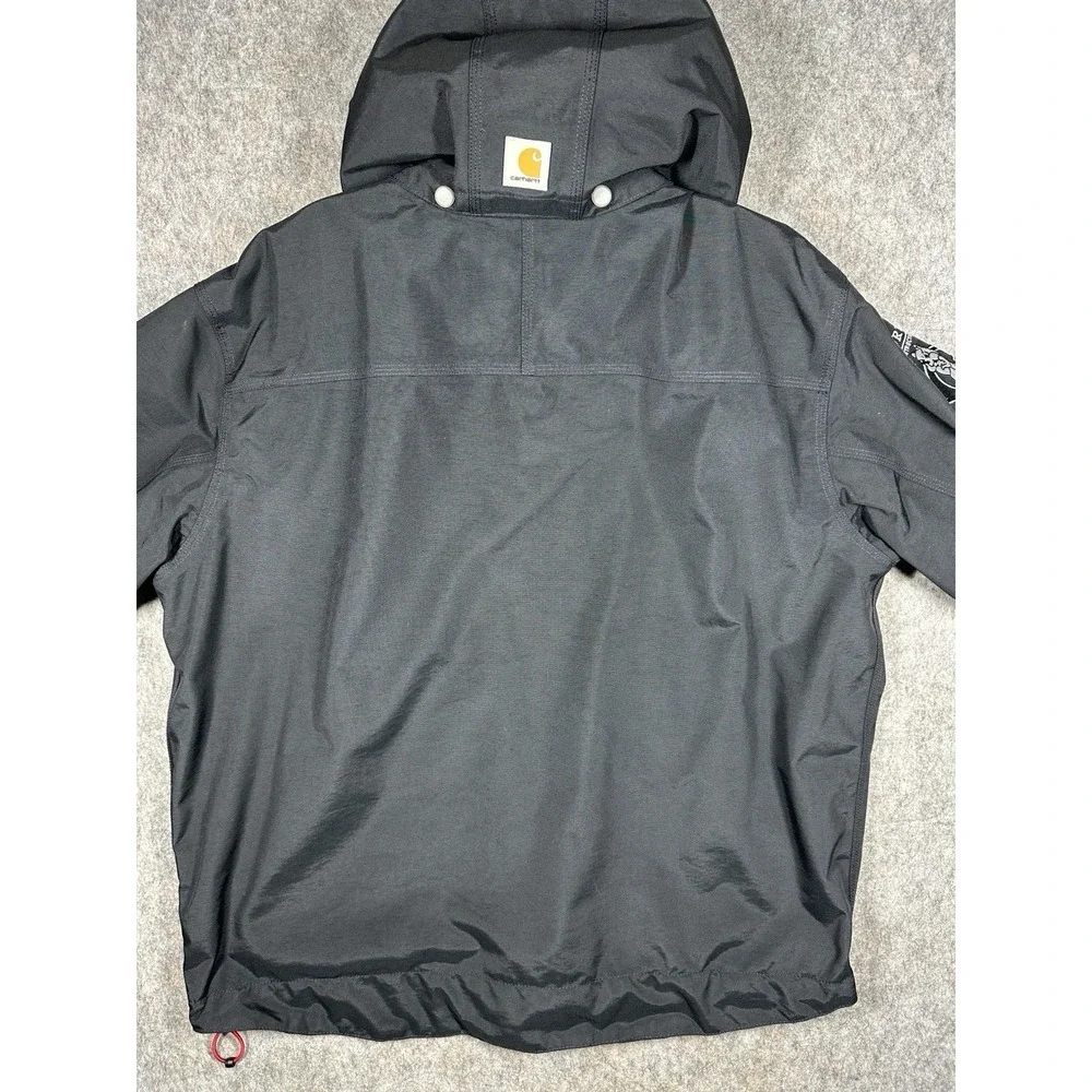 Carhartt J162 001 Shoreline Jacket Mens Large Black Storm Defender Hooded